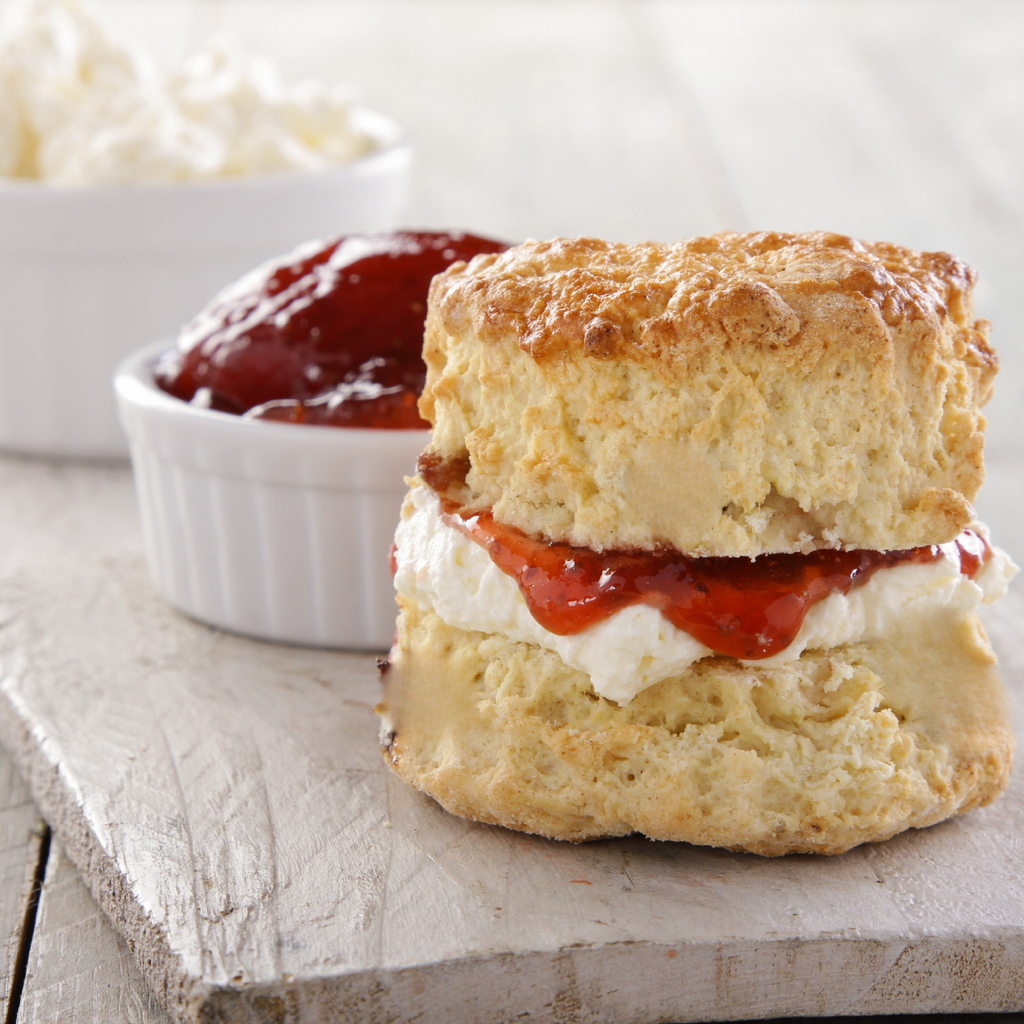 Sweet Scones with Jam & Cream