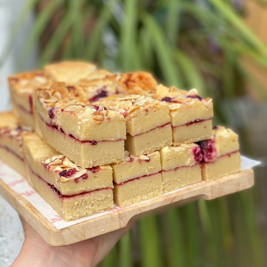 Raspberry Almond Bakewell Blondie (Packed to Post)