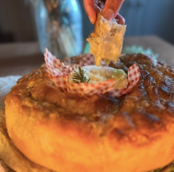 Focaccia Wreath with Camembert